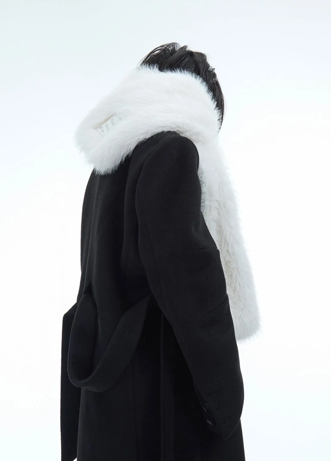 【24s Dec.】Faux Mink Solid Color Plush Scarf