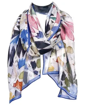 Antoni Gaudi Mosaic Silk Chiffon Scarf