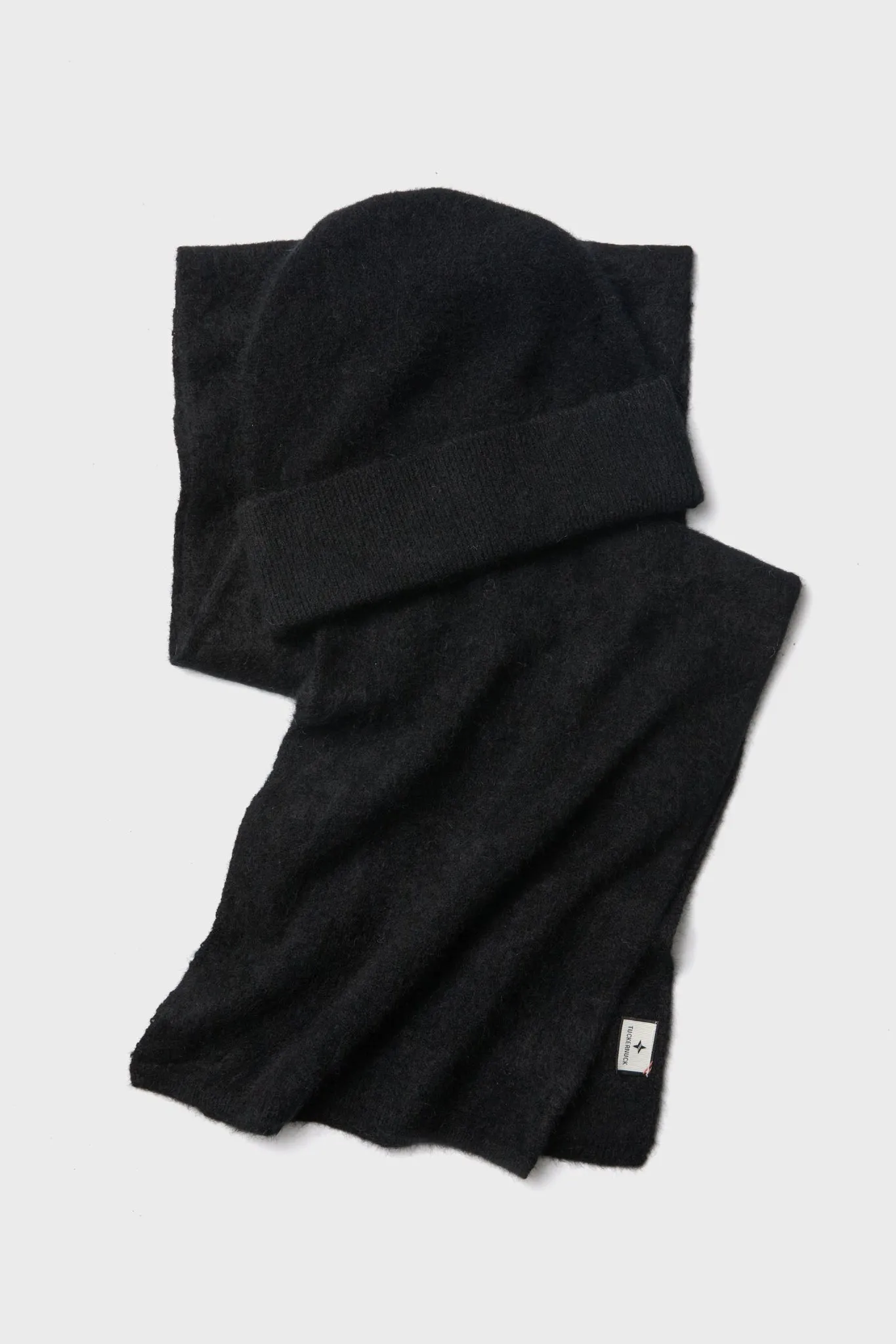 Black Cashmere Hat and Scarf Set