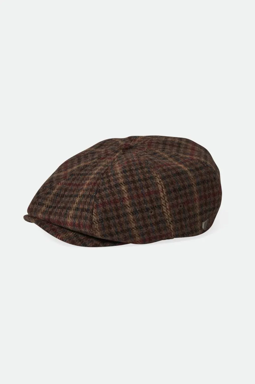 Brood Lightweight Newsboy Cap - Cranberry Juice/Sepia