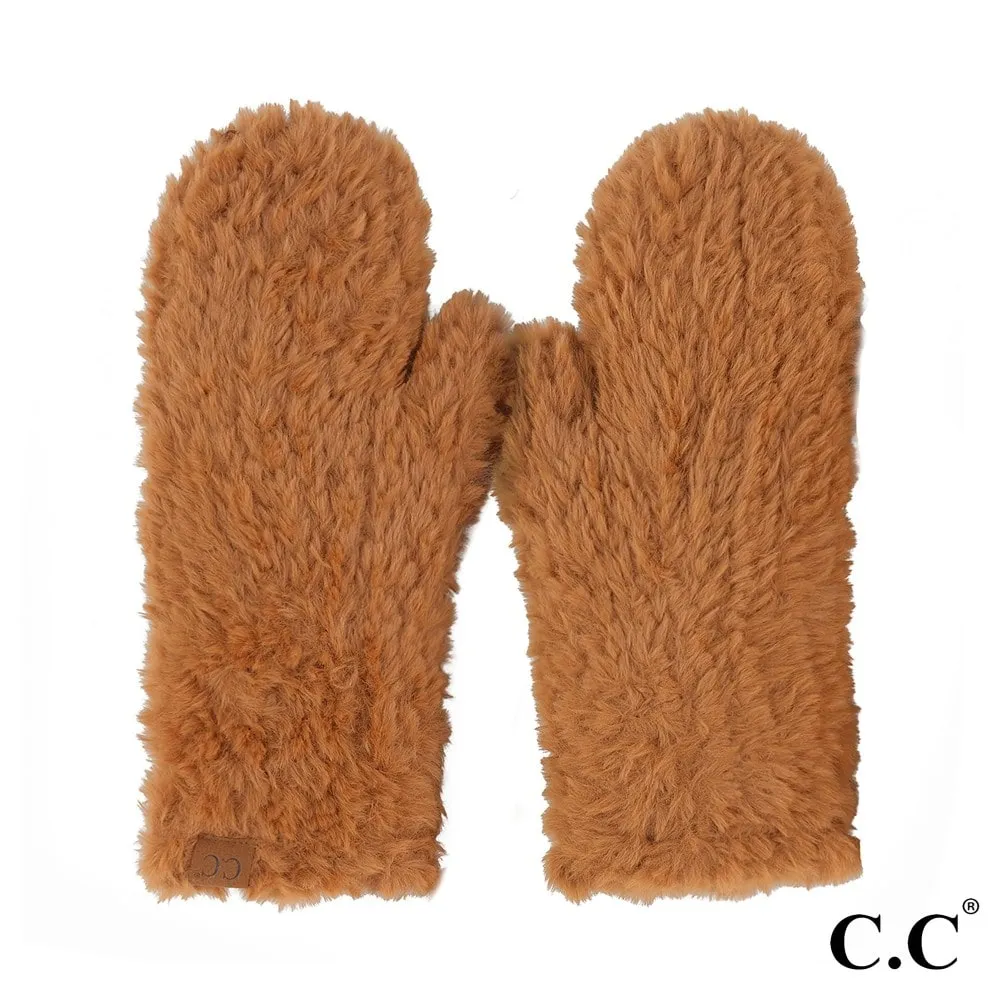 CC Faux Fur Mittens