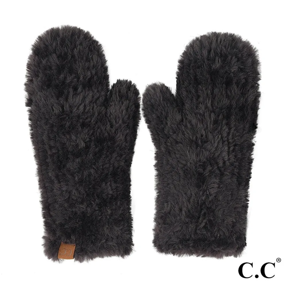 CC Faux Fur Mittens