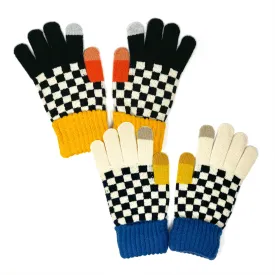 Color-Block Touchscreen Winter Gloves – Cozy and Stylish Accessories for Christmas Gift Giving