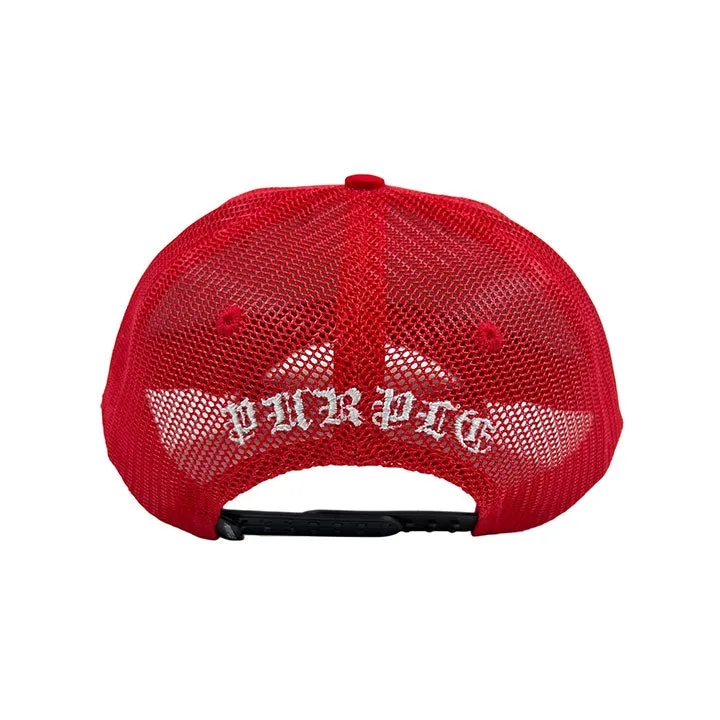 Cotton Twill Trucker Hat (Red) - PA2054TTGR224