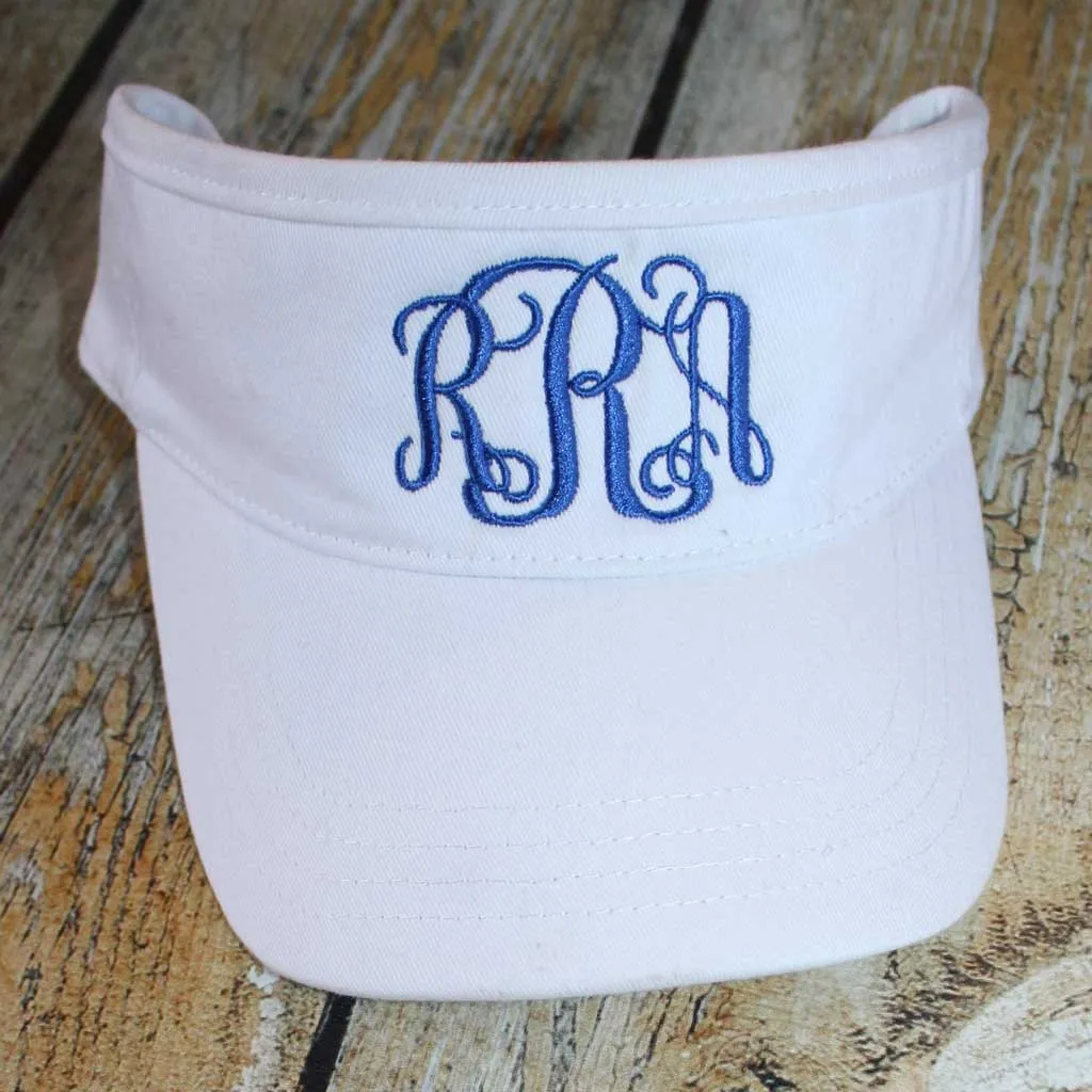 Embroidered Monogram Visors