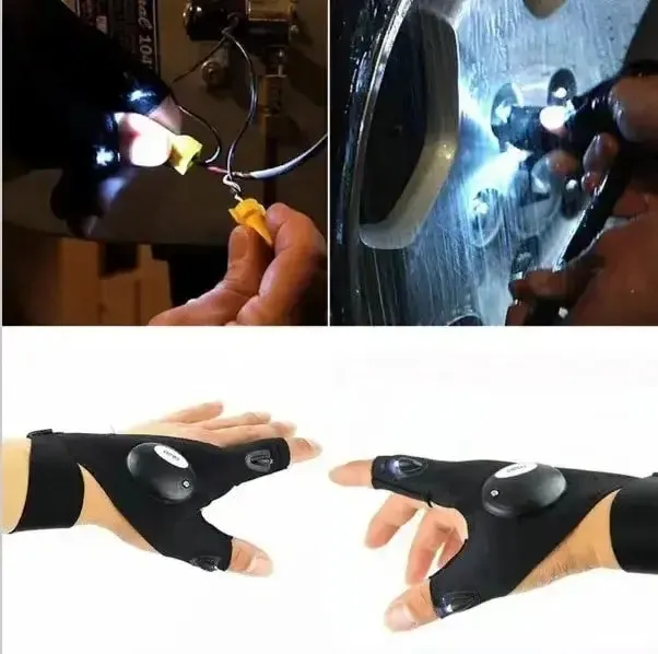 Flashlight Fishing Gloves