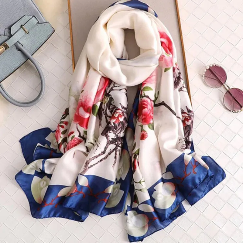 Floral Silk Chiffon Vibrant Scarf Collection