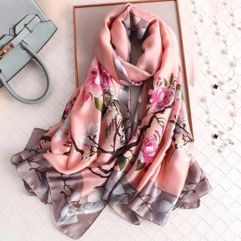 Floral Silk Chiffon Vibrant Scarf Collection