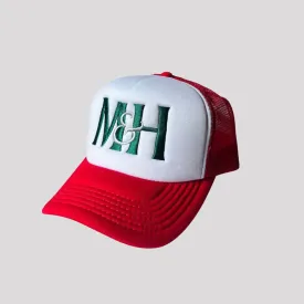 Green & Red Fronted Trucker Cap