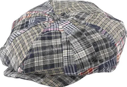 Henschel Madras Patchwork 8/4 Newboy Cap