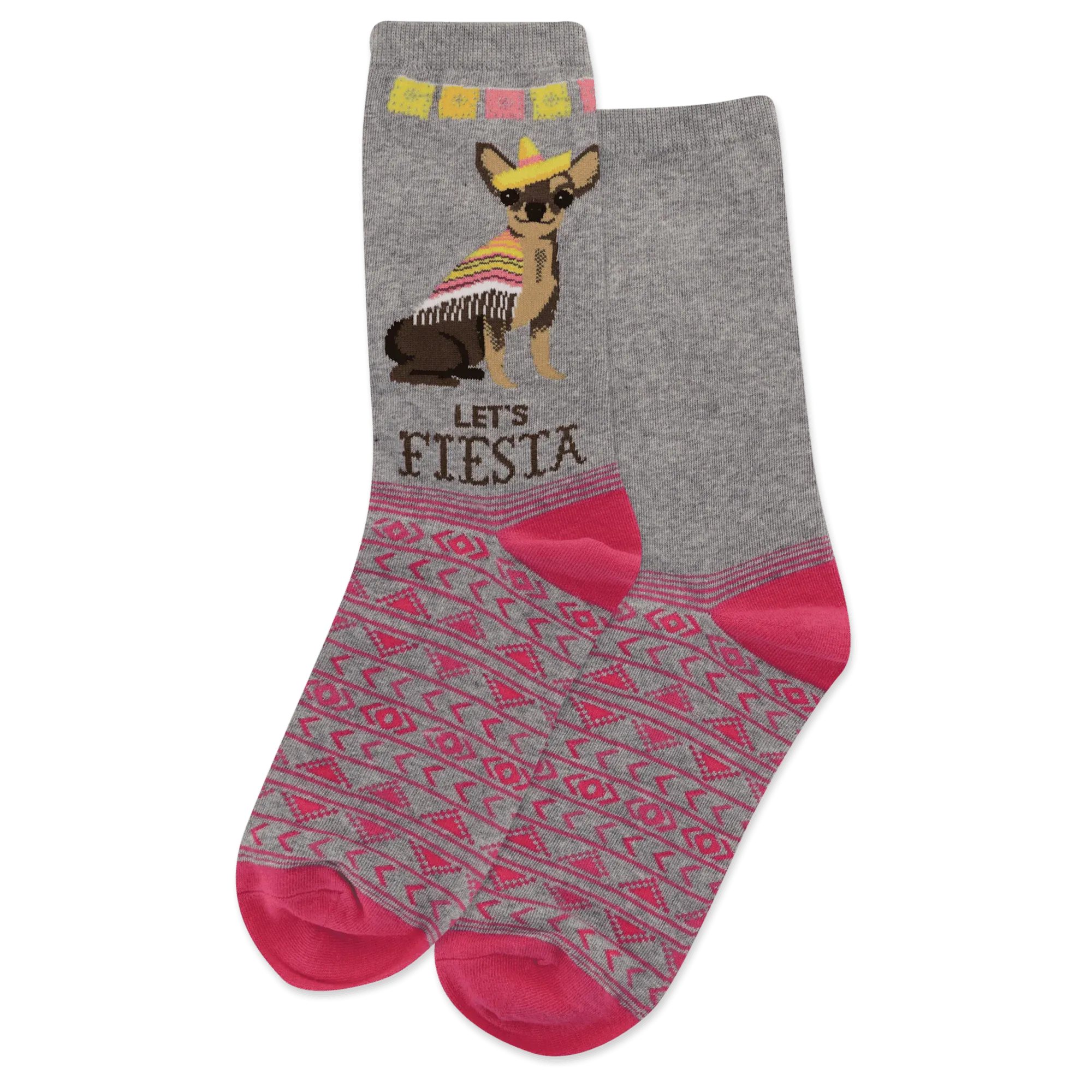 HOTSOX WOMEN'S LETS FIESTA CREW SOCKS