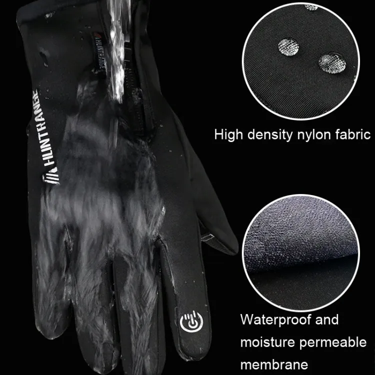 HUNTRANGE A022 Outdoor Waterproof Touch Screen Riding Keep Warm Gloves, Size: S(Black)