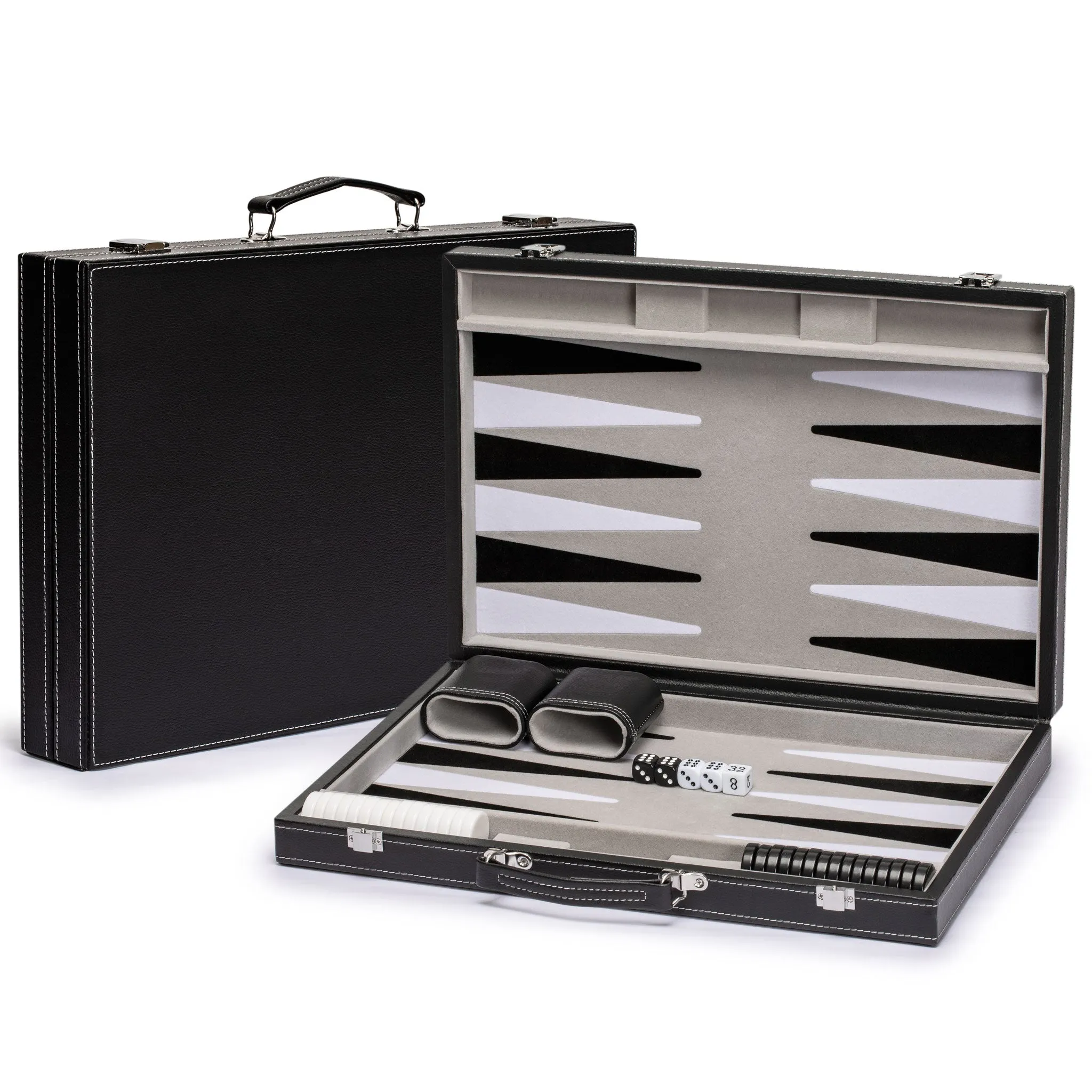 Leatherette Backgammon Set, "Antalya" - 17"