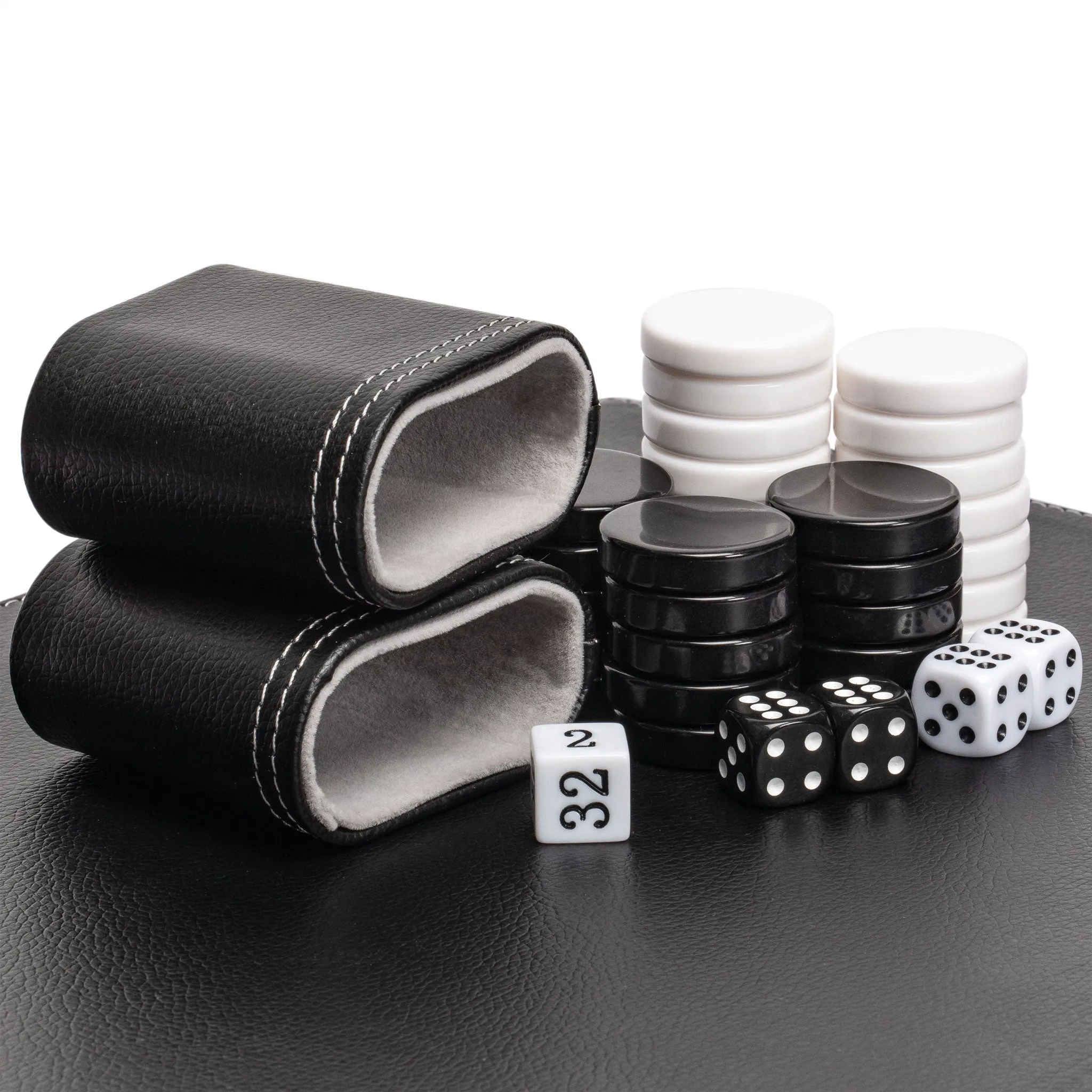 Leatherette Backgammon Set, "Antalya" - 17"