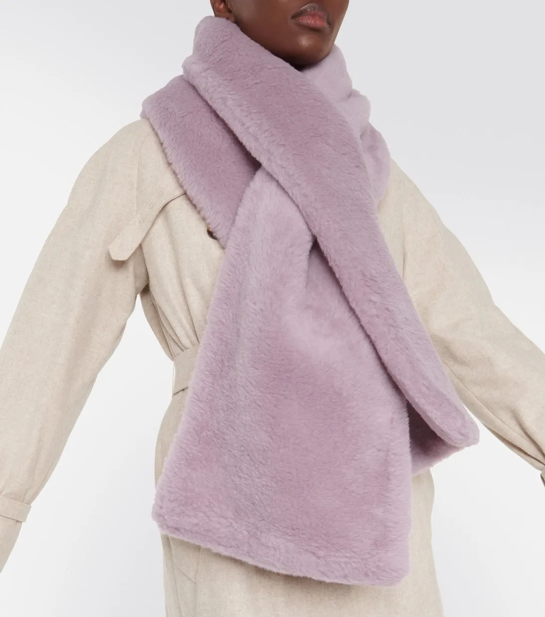 Max Mara Full Plush Scarf, Purple