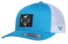 PC 2-Tone Trucker Hat, Turquoise/White