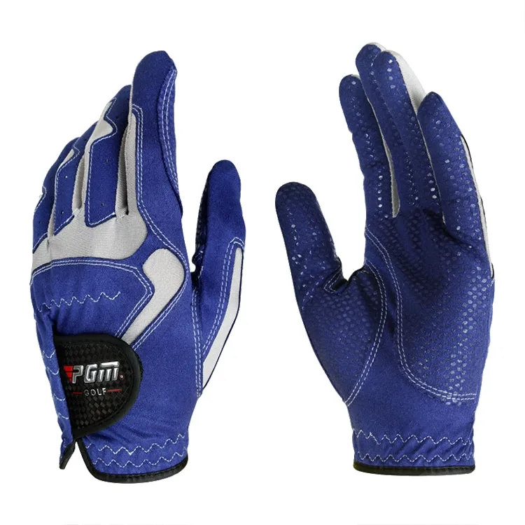 PGM Golf Left Hand Microfiber Cloth Anti-Slip Single Gloves for Men (Color:Blue Size:24)