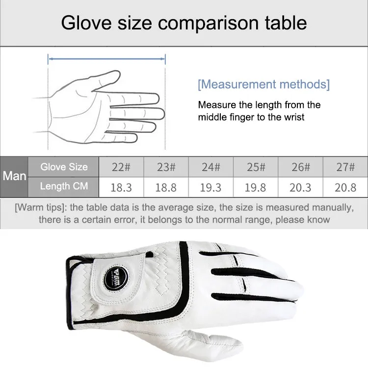 PGM Golf Sheepskin Breathable Non-slip Single Gloves for Men (Color:Left Hand Size:22)