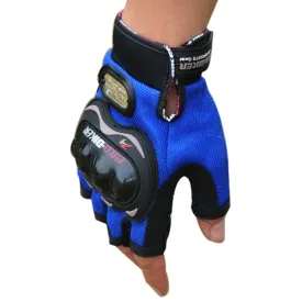 PRO-BIKER PRO01C Outdoor Cycling Glove Motorcycle Anti-Drop Safety Protection Half-Finger Glove, Specification: XL(Blue)