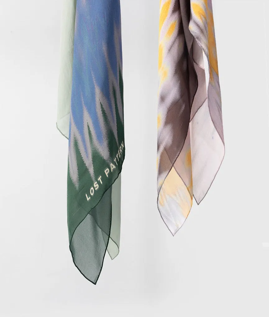 "Mist" Silk Chiffon Scarf - Yellow