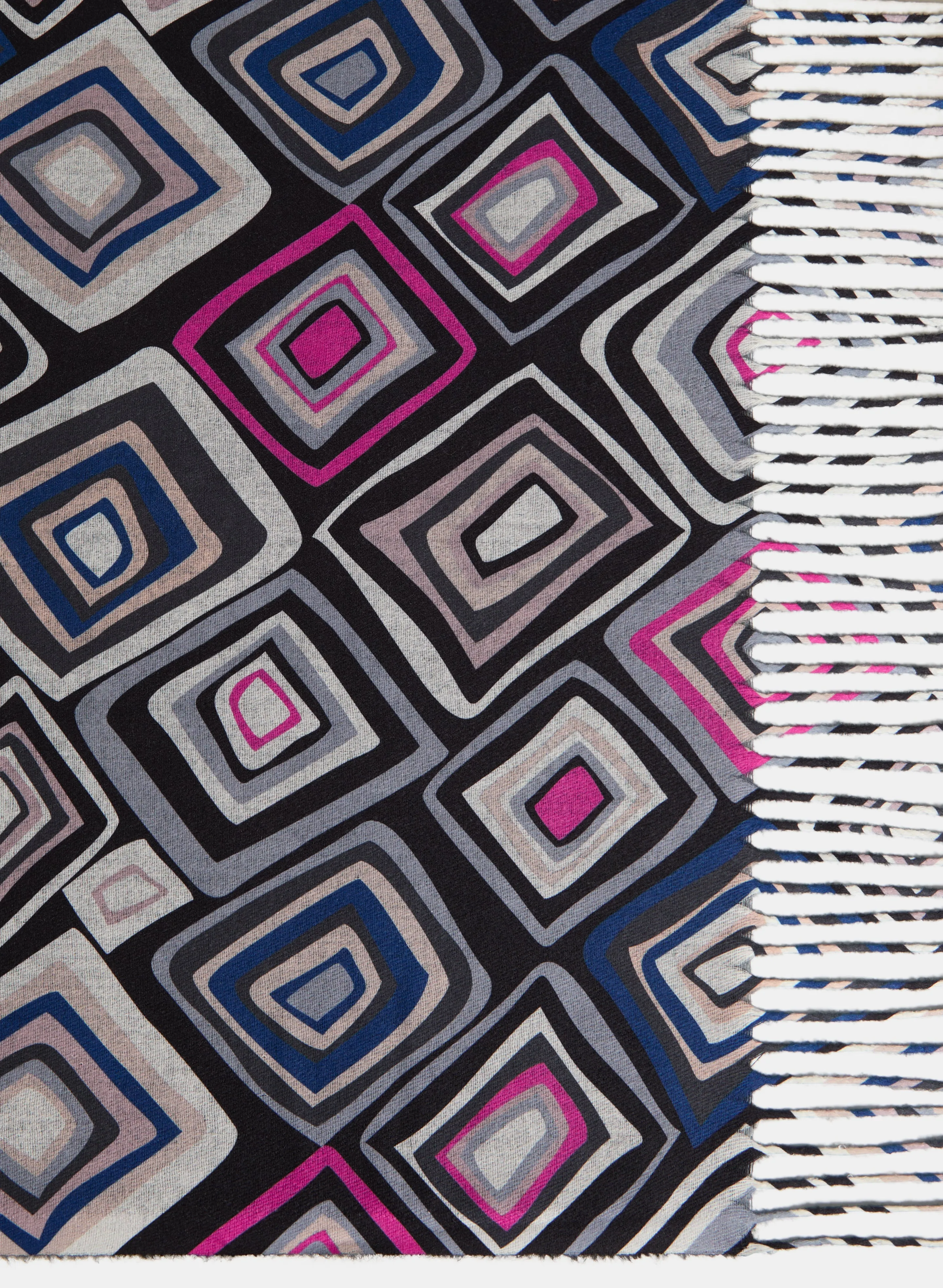 Reversible Geometric Print Scarf