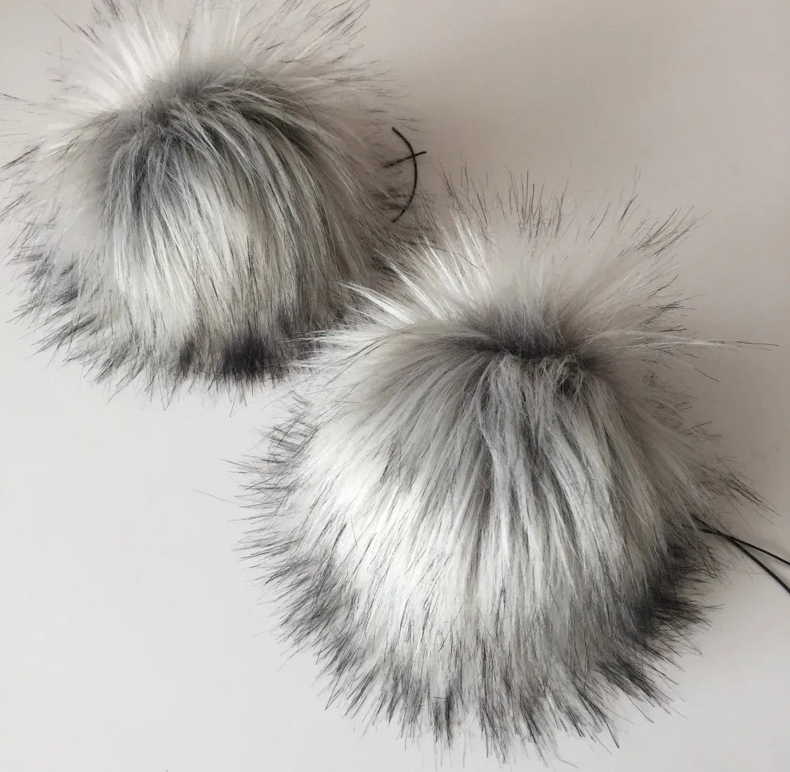 Silver Fox Faux Fur Pom Pom