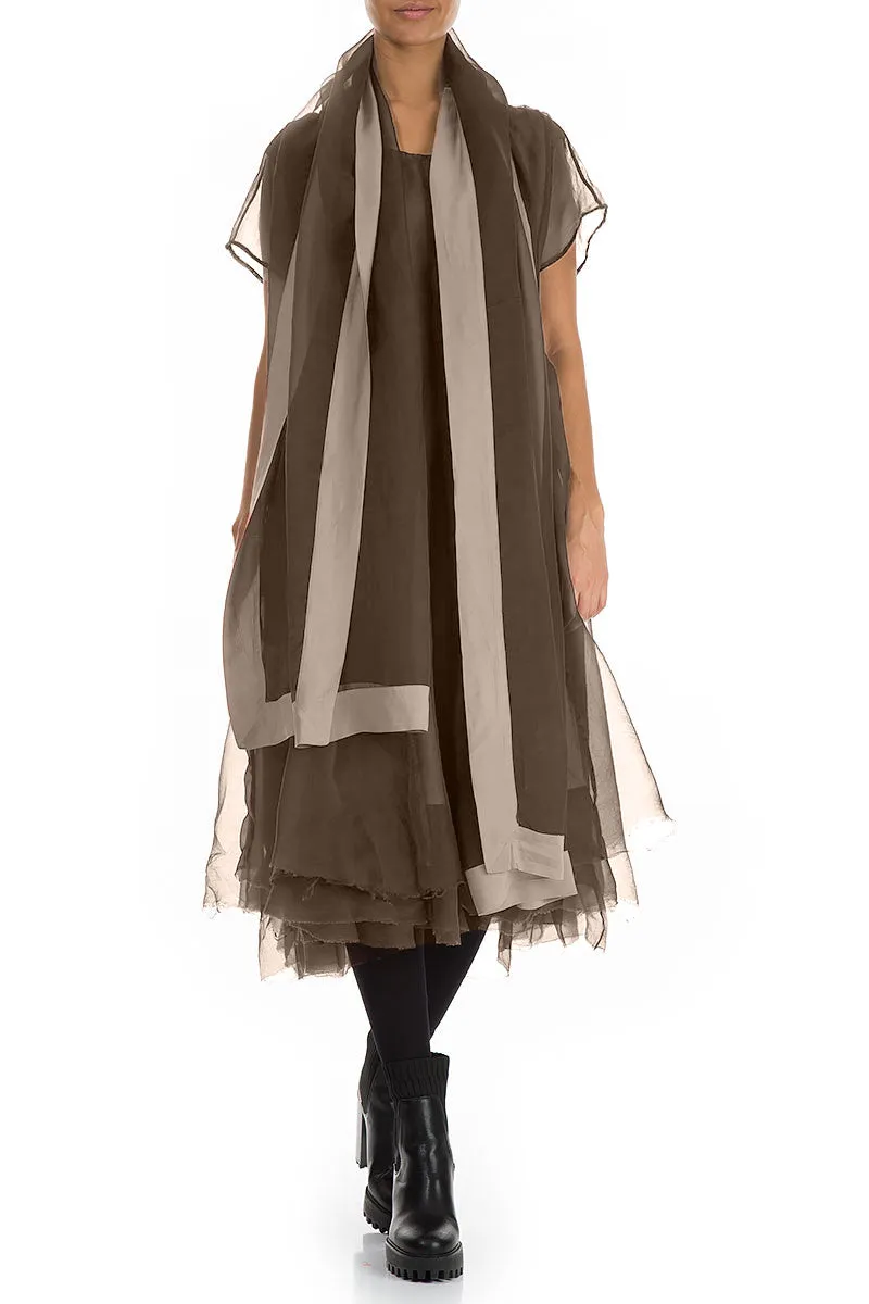 Silver Sage Silk Chiffon Scarf