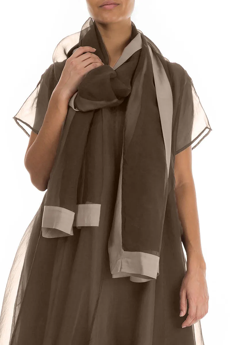 Silver Sage Silk Chiffon Scarf