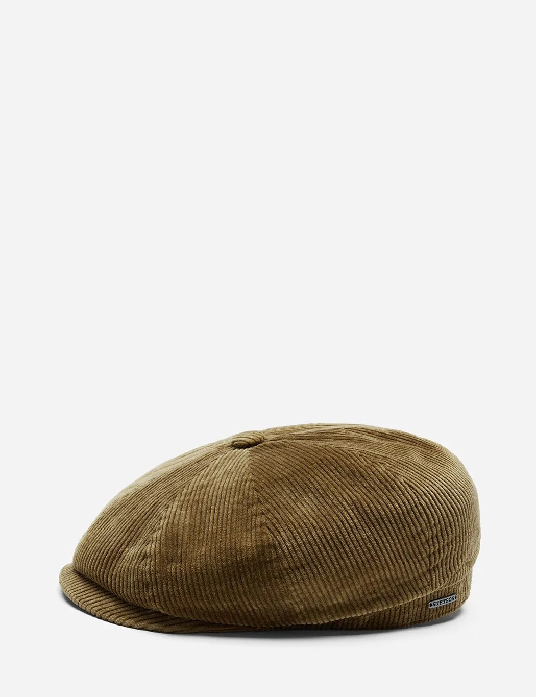 Stetson Hatteras Cord Newsboy Cap (Cord) - Khaki