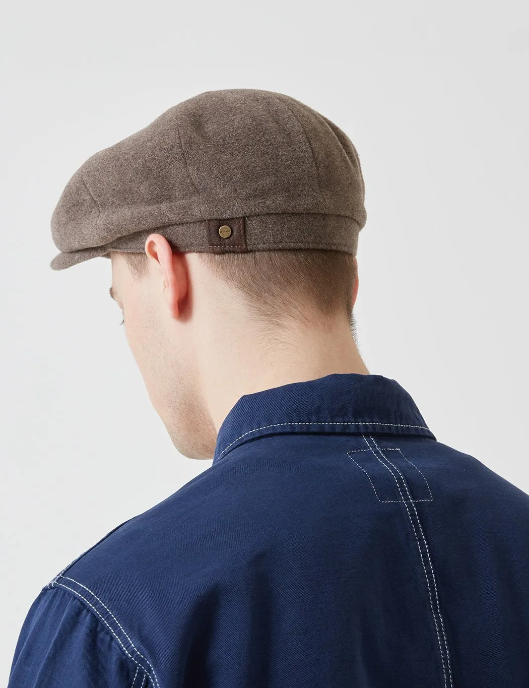 Stetson Hatteras Newsboy Cap (Wool/Cashmere) - Mouse Brown