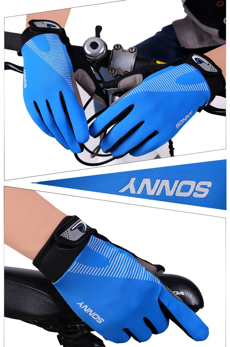 Summer Thin Breathable Cycling Sports Fitness Sun Protection Mountain Climbing Long Finger Gloves For Men And Women.