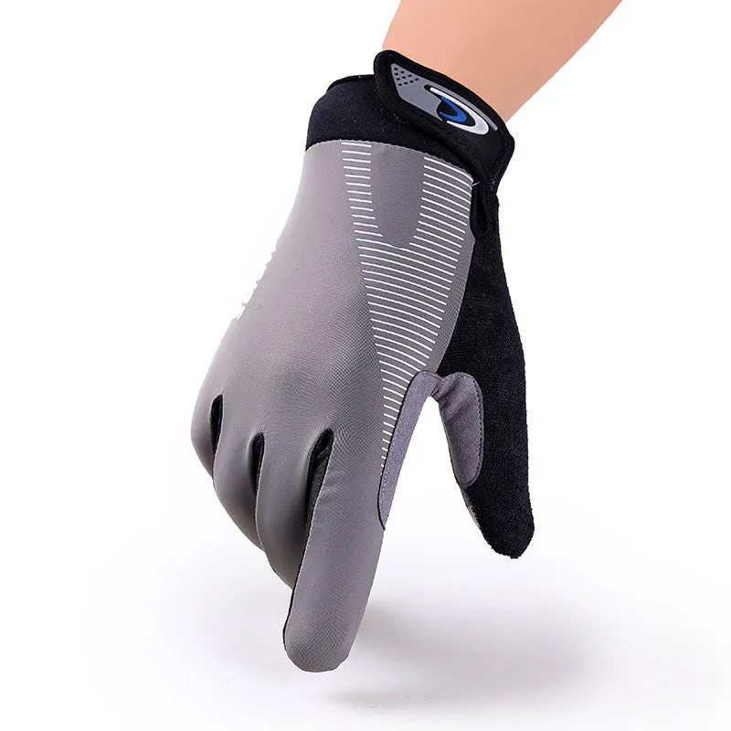 Summer Thin Breathable Cycling Sports Fitness Sun Protection Mountain Climbing Long Finger Gloves For Men And Women.