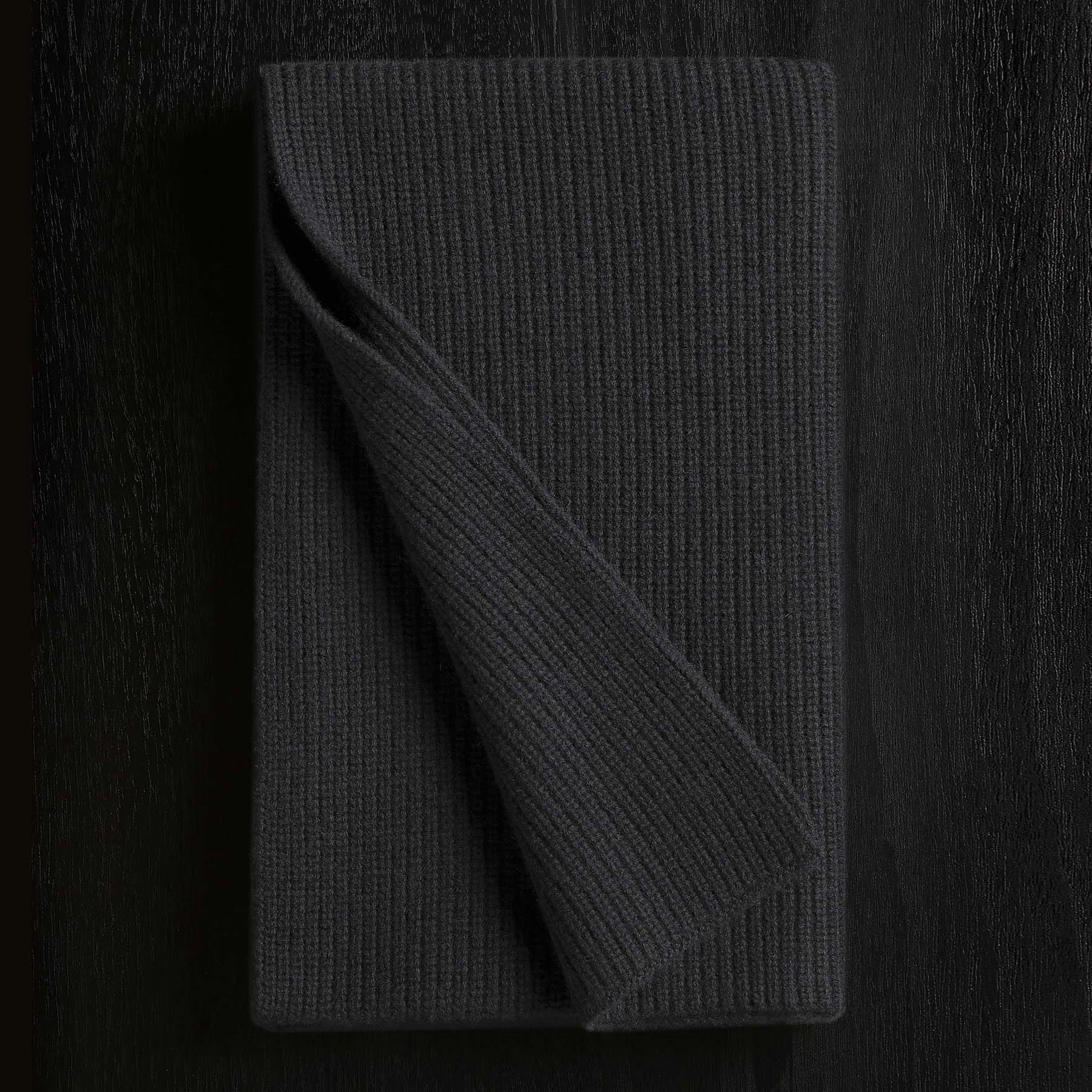 Thermal Cashmere Scarf - Black