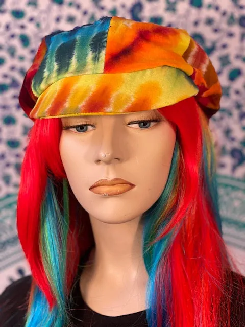 Tiedye Velvet Hat #2 (Regular Size)