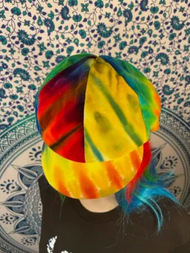 Tiedye Velvet Hat #3 (Regular Size)