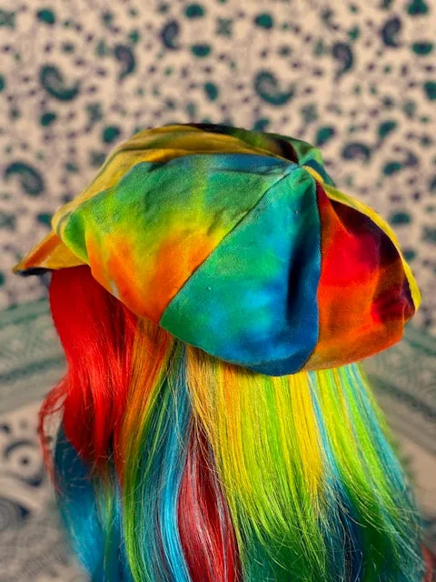 Tiedye Velvet Hat #3 (Regular Size)