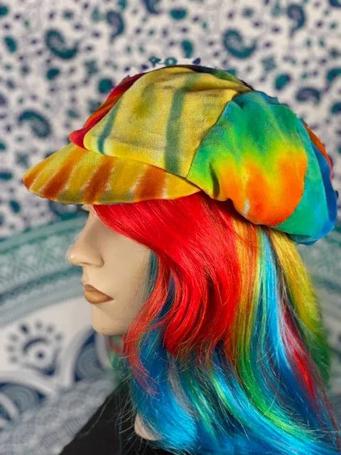 Tiedye Velvet Hat #3 (Regular Size)