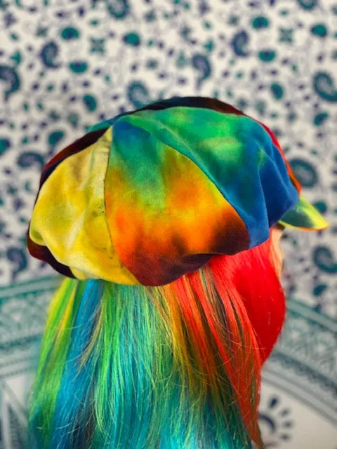 Tiedye Velvet Hat #3 (Regular Size)